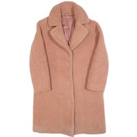 & OTHER STORIES Womens Pink Teddy Coat S Polyester Blend Button Closure Soft