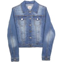 I DODO Womens Blue Denim Jacket S Cotton Blend Button Closure Classic Fit Casual