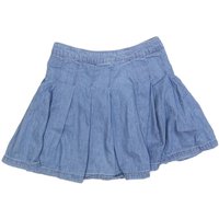 AMERICAN EAGLE Womens Blue Denim Pleated Mini Cotton Blend Skirt Stylish