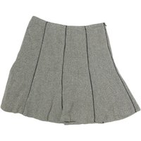 LAUREN RALPH LAUREN Womens Grey Cotton A-Line Knee Length Woven Skirt M Casual