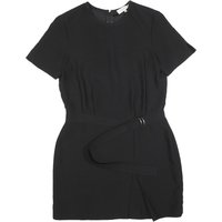CARVEN Womens Black Shift Polyester Blend Short Sleeve Knee Length Dress