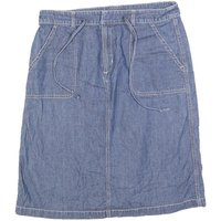 EDDIE BAUER Womens Blue Denim A-Line Knee Length Cotton Blend Skirt M Casual