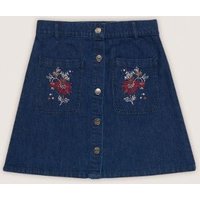 High Waisted Women's Denim Mini Skirt