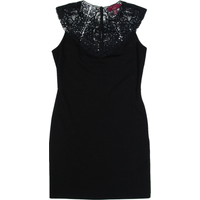 TED BAKER Womens Bodycon Dress Black Sleeveless Knee Length