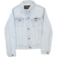WRANGLER Womens Light Blue Denim Cotton Blend Button Jacket L Casual Classic