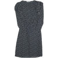 CHARLEE ALISON Womens Black Floral Day Dress Polyester Blend Long Sleeve Short