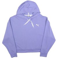 PUMA Womens Purple Pullover Hoodie M Cotton Blend Casual Sweatshirt