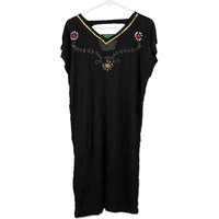 Racam Embroidered Dress - Medium Black Polyester Blend