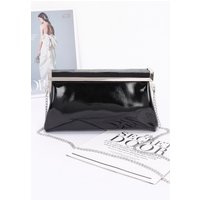Patent Leather Frame Clutch Bag
