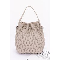 Quilted Faux Leather Bucket Bag