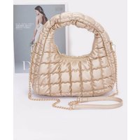Quilted Faux Leather Padded Hobo Bag