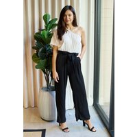 Dress Day Marvelous in Manhattan One-Shoulder Jumpsuit in WhiteBlack