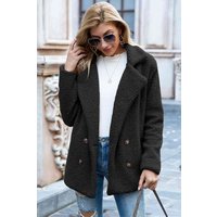 Full Size Lapel Collar Sherpa Coat