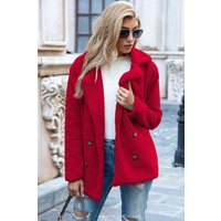 Full Size Lapel Collar Sherpa Coat