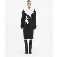 Karl Lagerfeld - Classic Wool Coat, Woman, White, Size: