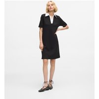 Karl Lagerfeld - Signature Collar Polo Dress, Woman, Black, Size: Xs