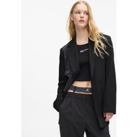 Kl Jeans - Denim Panel Blazer, Woman, Black, Size: Xs