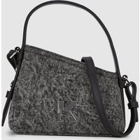 Kl Jeans - Geo Mini Denim Crossbody Bag, Woman, Black, Size: One Size