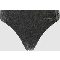 Karl Lagerfeld - Metallic Bikini Bottoms, Woman, Black, Size: Xs