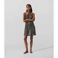 Karl Lagerfeld - Metallic Beach Dress, Woman, Black, Size: Xs