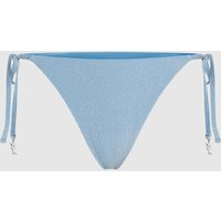 Karl Lagerfeld - Signature Tanga Bikini Bottoms, Woman, Blue, Size: Xs