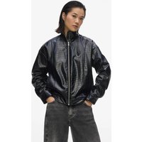 Kl Jeans - Karl Quote Bomber Jacket, Woman, Black, Size: Xs