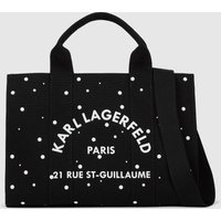 Karl Lagerfeld - Exclusive Rue St-guillaume Faux-pearls Medium Tote Bag, Woman, Black, Size: One Size