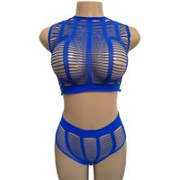 Sexy Lingerie Fishnet Bodysuit Tube Top Bikini One-Piece Mesh Bodycon Dress