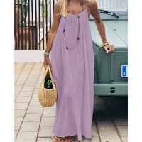 Plus Size Button Decor Pleated Pinafore A-Line Dress, Casual Sleeveless Tank Dresses for Fall & Winter Daily Wear Holiday, Women's Clothes, without Sweater