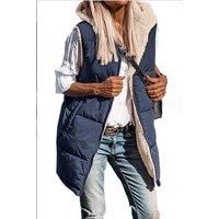 PrettyGarden Women's Warm Reversible Vests Sleeveless Fleece Basic Jacket Zip Up Coat Long Outerwear With Pockets And Hoodie Casual Outfit#Hoodieing