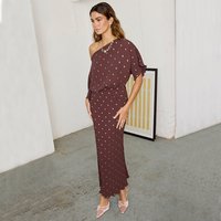 Women's Chocolate Tilly Dress Petite in Brown, Size by Never Fully Dressed