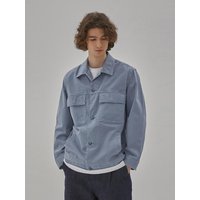 Pigment Dyed Safari Denim Jacket Blue