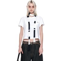 Slit Pintuck Point Crop Top