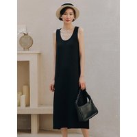 Black U Neck Sleeveless Dress