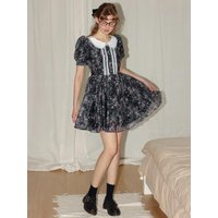 Dundrop_Doll Collar Floral Petite Dress