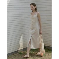 Sleeveless Linen Chain Dress