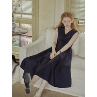 Hepburn Pleated V Neck Dress