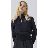 Half-zip Elastic Stretch Sports Blouse [Black]