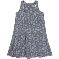 Romantic Gingham Cotton A-line Slip Dress [Black]