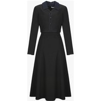 Detachable Collar Tweed Slim Fit Dress [BLACK] ITPWOP