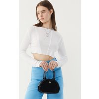 Korean-made Vegan Leather Handbag [Black]