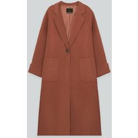 Wool Blend Handmade Classic Coat [Red Brown]