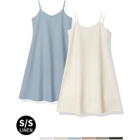 French Linen Sleeveless Midi Dress