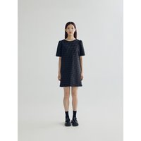 Structured Architectural Mini Dress [Black]
