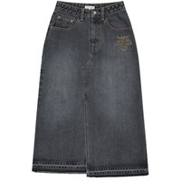 Women's Long Denim Skirt [Black]