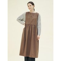 Spring Apron Light Cotton Dress [Brown] SBR