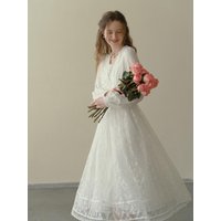 LB Floral Mesh Collar Maxi Dress