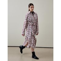 Check Long Shirt Dress [Red]