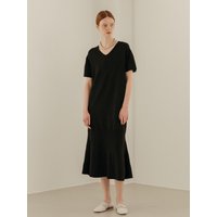 SUMMER V-NECK MAXI DRESS [BLACK]