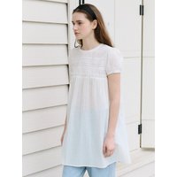 PINTUCK MINI ONEPIECE DRESS [WHITE]